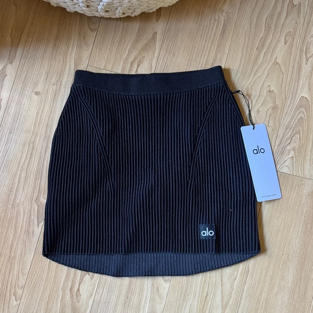 ALO Yoga Denim Knit High Waist Skirt